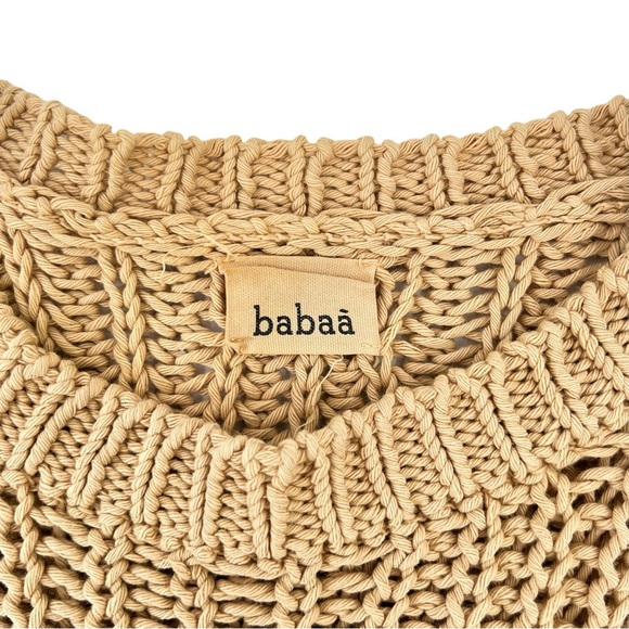 Babaa Jumper No18 Clay Pot Jumper - Beige Tan Thick Rib Cotton Knit Sweater - Picture 8 of 11